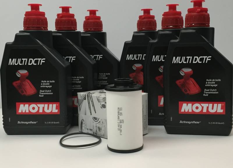 Motul Getriebeöle technosynthese Multi DCTF 6 Liter (G052182A2) KOMPATIBEL MIT DSG+ Original Filter 02E305051 von Motul