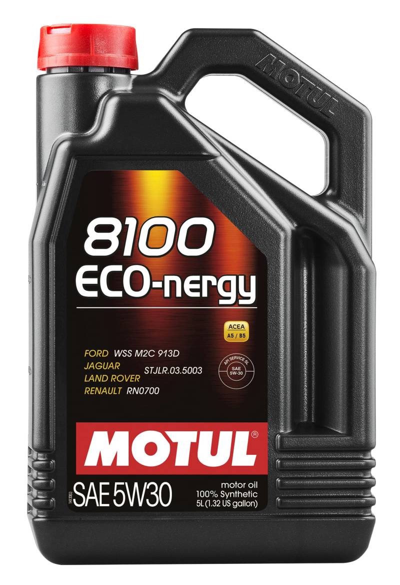 Motul Motoröl Vollsynthetisch Diesel Benzin Motoren 5L Motor Oil Motorenöl Schmierstoff Synthetisch Synthetic Auto Motorschutz Schmieröl ÖL 8100 ECO-NERGY 5W30 5L schwarz von Motul