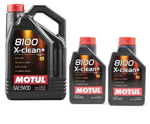 motorenöle MOTUL 8100 X-clean+ 5W30 7 liter (1x5 lt + 2x1 lt) von Motul