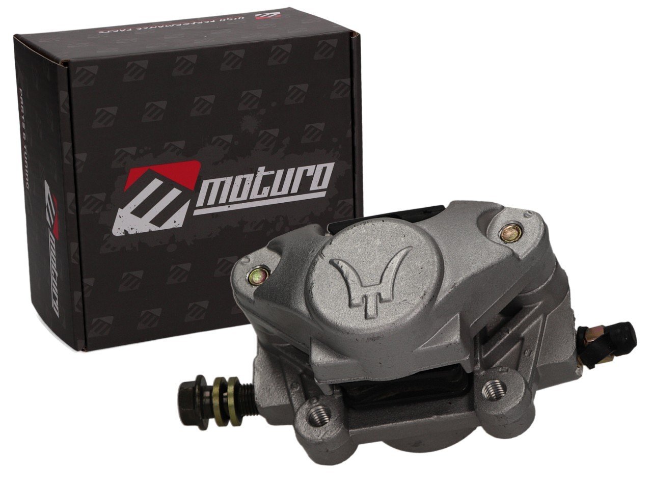 Moturo Bremssattel hinten silber Typ 5 - M10 - für 110ccm bis 250ccm ATV Quad von Moturo