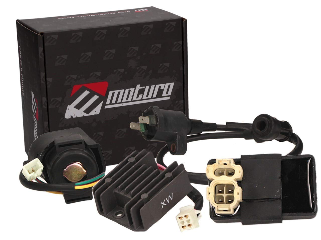 Moturo Elektronik Set CDI -Spannungsregler Typ 3 f. GY6 150-250ccm ATV Quad von Moturo