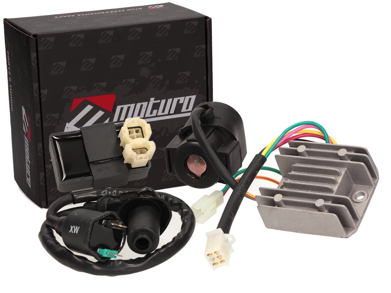 Moturo Elektronik Set CDI -Spannungsregler Typ 6 f. GY6 150-250ccm ATV Quad von Moturo