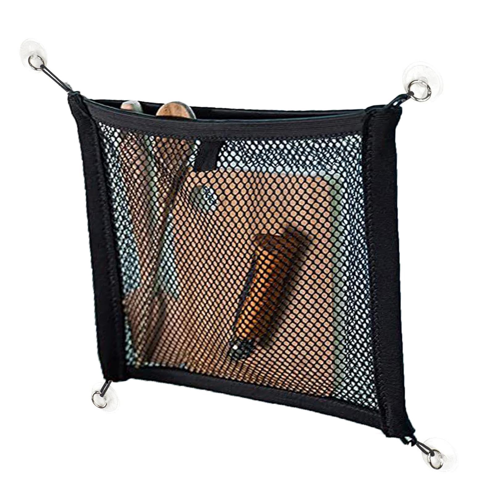 Moxeupon Cargo Net RV Netting Pocket, Cargo Net Pocket Organizer Tasche | Kfz-Gepäcknetze mit Sonnenschutz - Robuster, platzsparender Organizer für die Aufbewahrung von Büchern, Wasserflaschen und von Moxeupon