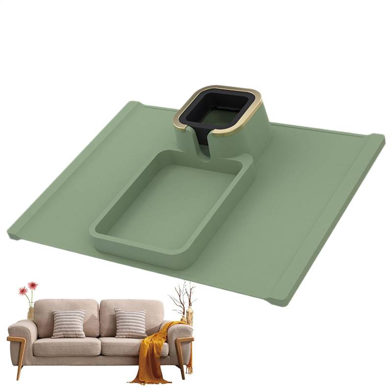 Couch Cup Tablett, Couch Arm Tably - Couch Fernbedienungshalterschale - Anti-Spill-Sofa-Organisator-Handyhalter für Liege oder Liebesseat von Moxeupon