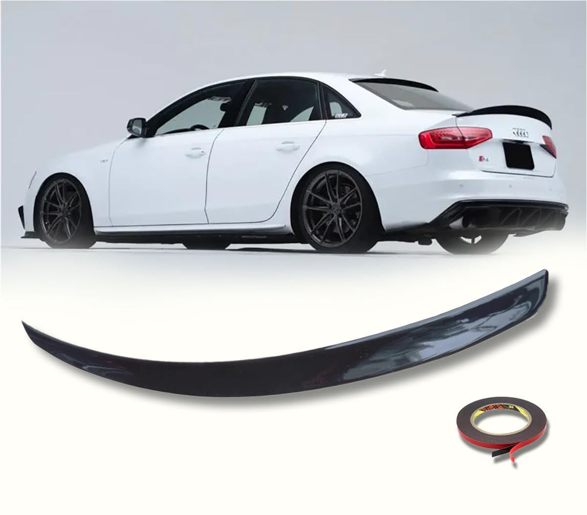 MpTuned A4 B8 Heckspoiler S4 Style Glänzend Schwarz Kofferraumspoiler Für A4 2009-2016 Jahr Modelle Performance Tuning Restyling von MpTuned