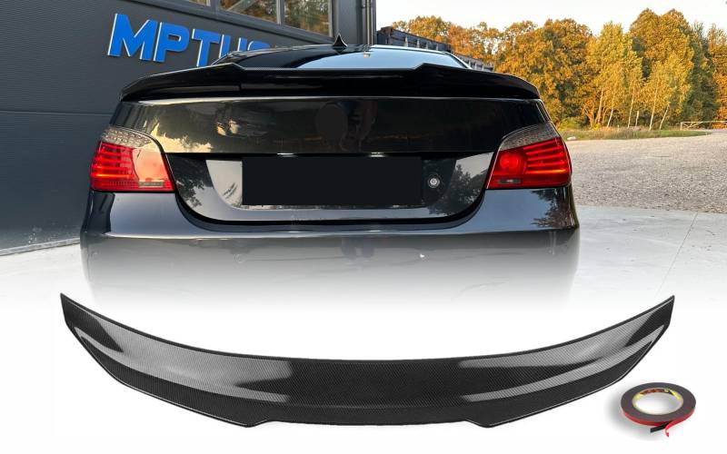 MpTuned BMW E60 PSM Stil Heckspoiler Carbon Optik für 5er 2004–2009 Limousine 4-türig 518i 520i 525i 530i 535i 550i 518d 520d 525d 530d von MpTuned