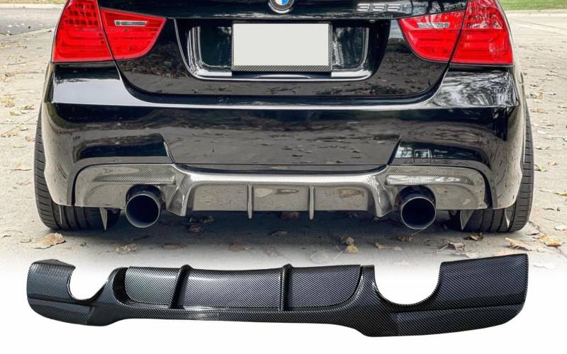 MpTuned BMW E90 E91 Diffusor Carbon Optik für BMW 3er 335i 335d 2004 2006 2007 2008 2009 2010 2011 von MpTuned