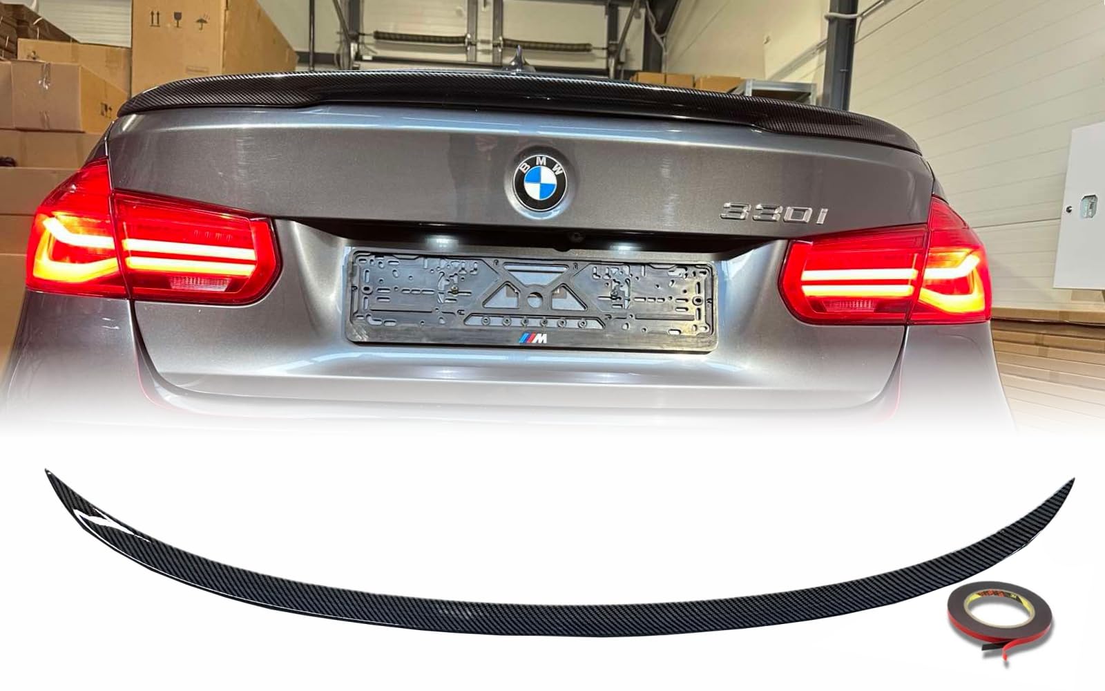 MpTuned BMW F30 M Performance Heckspoiler Carbon Optik für 3er 2011-2019 Limousine 4-Türer 318i 320i 330i 340i m340i 318d 320d 330d 340d m340d von MpTuned