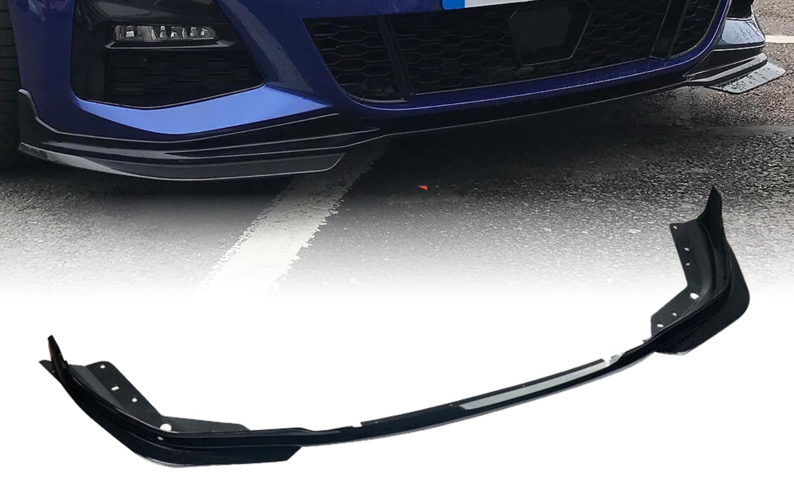 MpTuned BMW G20 G21 Pre-LCI Frontstoßstangenspoiler Schwarz glänzend für 3er 2019 2020 2021 M Sport von MpTuned