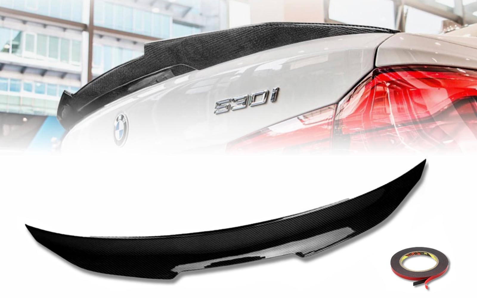 MpTuned BMW G30 Heckspoiler PSM Stil Carbon Optik für 5er 2016- Limousine 4-türig 518i 520i 525i 530i 535i 550i 518d 520d 525d 530d 535d 550d von MpTuned