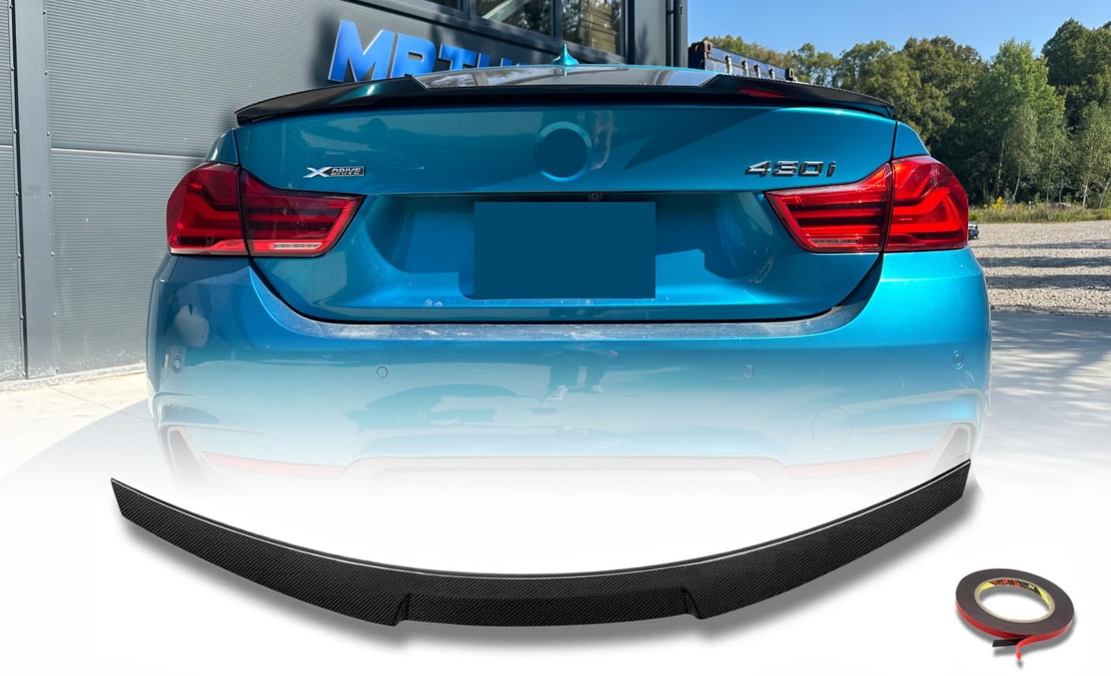 MpTuned Carbon Look M4 Style Heckspoiler, passend für BMW 4er F32 2-Türer Coupé 2014–2019 420i 428i 430i 435i 440i Heckspoilerlippe von MpTuned