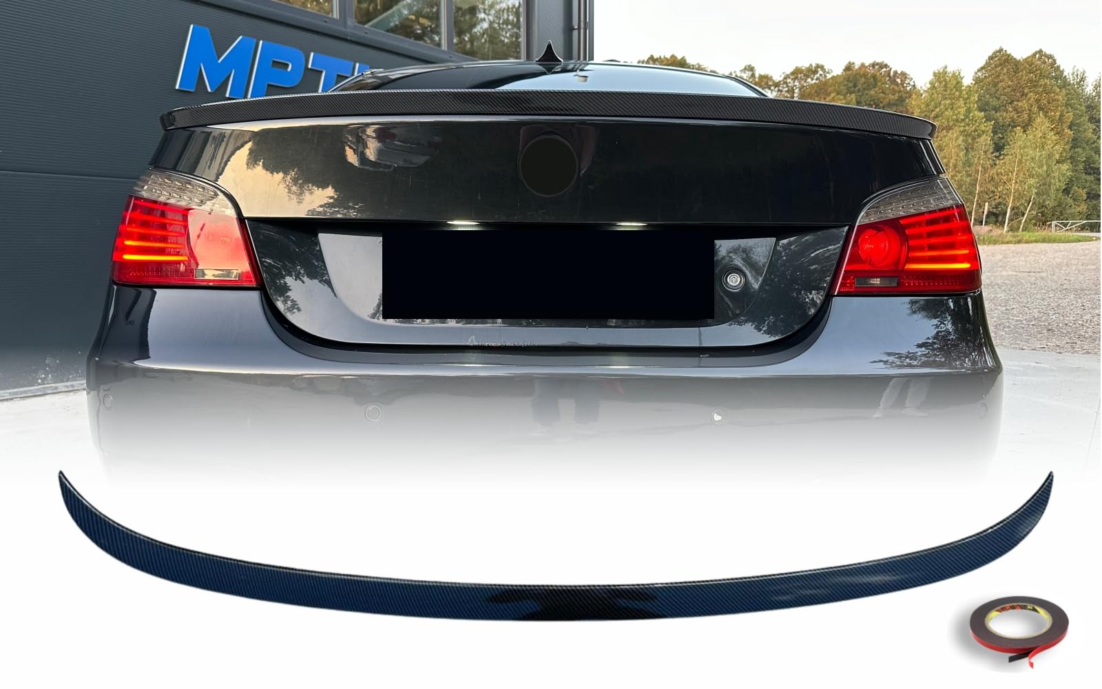 MpTuned BMW E60 M Performance Heckspoiler Carbon Optik für 5er 2004–2009 Limousine 518i 520i 525i 530i 535i 550i 518d 520d 525d 53d von MpTuned