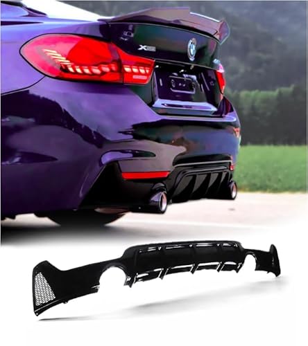 MpTuned BMW F32 F33 F36 Diffusor schwarz glänzend für BMW 4er 2014–2019 435i, 440i, 435d, 440d, Heckdiffusor von MpTuned