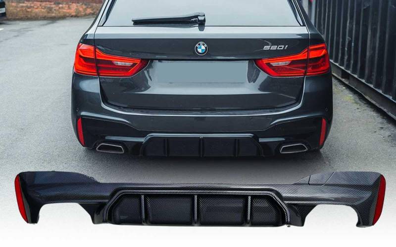 MpTuned G30 G1 Performance Heckdiffusor Carbon Style für 5er m5 Style Heckstoßstange 2017- von MpTuned