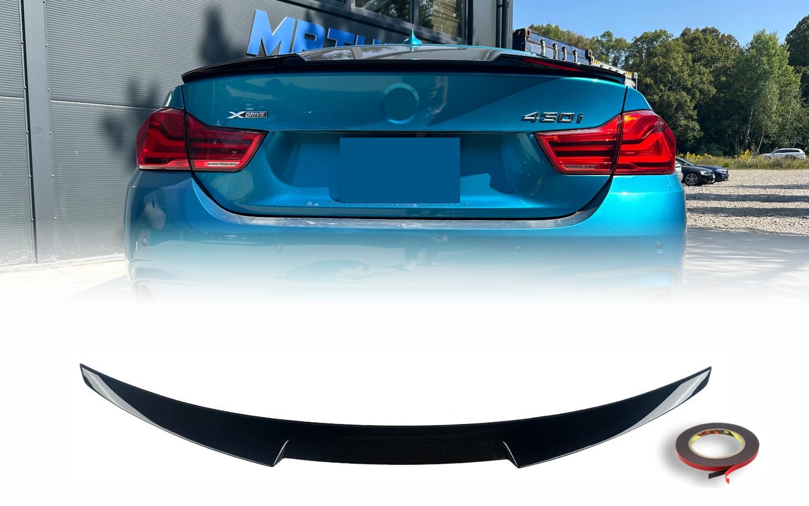 MpTuned BMW F32 M4 Stil Heckspoiler glänzend schwarzer passend für BMW 4er Coupé 2014–2019 420i 428i 430i 435i 440i Heckspoilerlippe von MpTuned