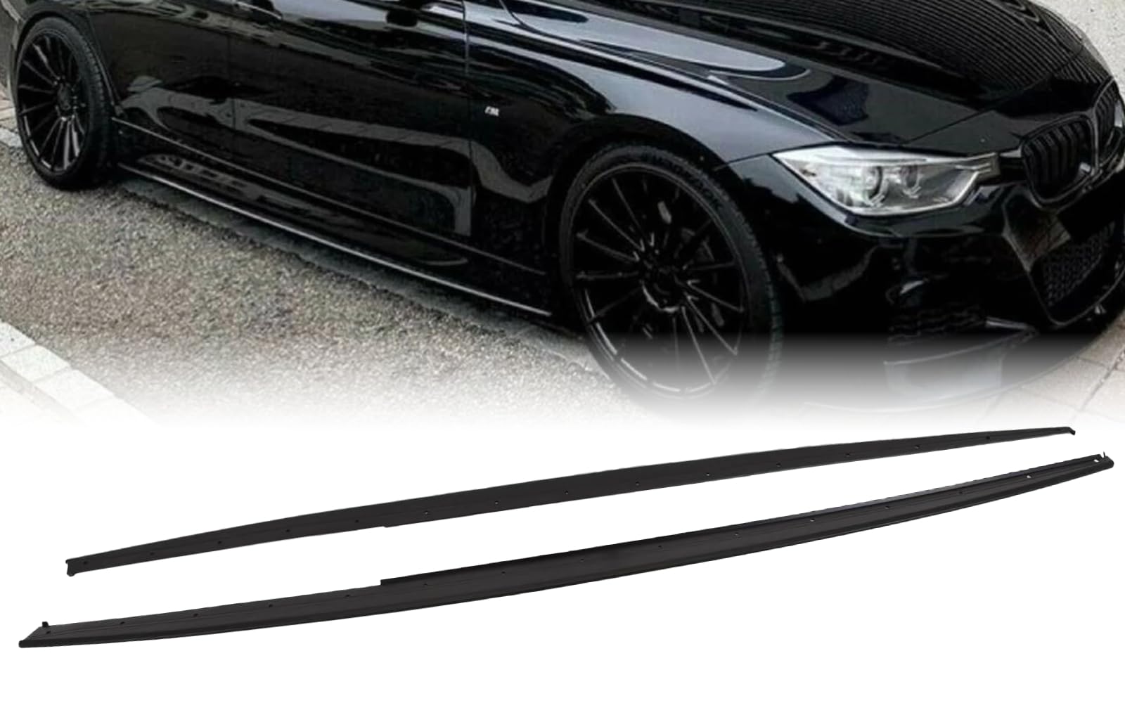 MpTuned Schwarz glänzend seitenschwellerfür BMW 3er F30 F31 2011-2019 318i 320i 330i 335i 340i 318d 320d 330d 335d glänzend schwarz Tuning von MpTuned