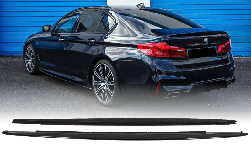 MpTuned Schwarz glänzende Seitenschweller für BMW 5er G30 G31 20017-2024 518i 520i 530i 535i 540i 518d 520d 530d 535d Tuning von MpTuned