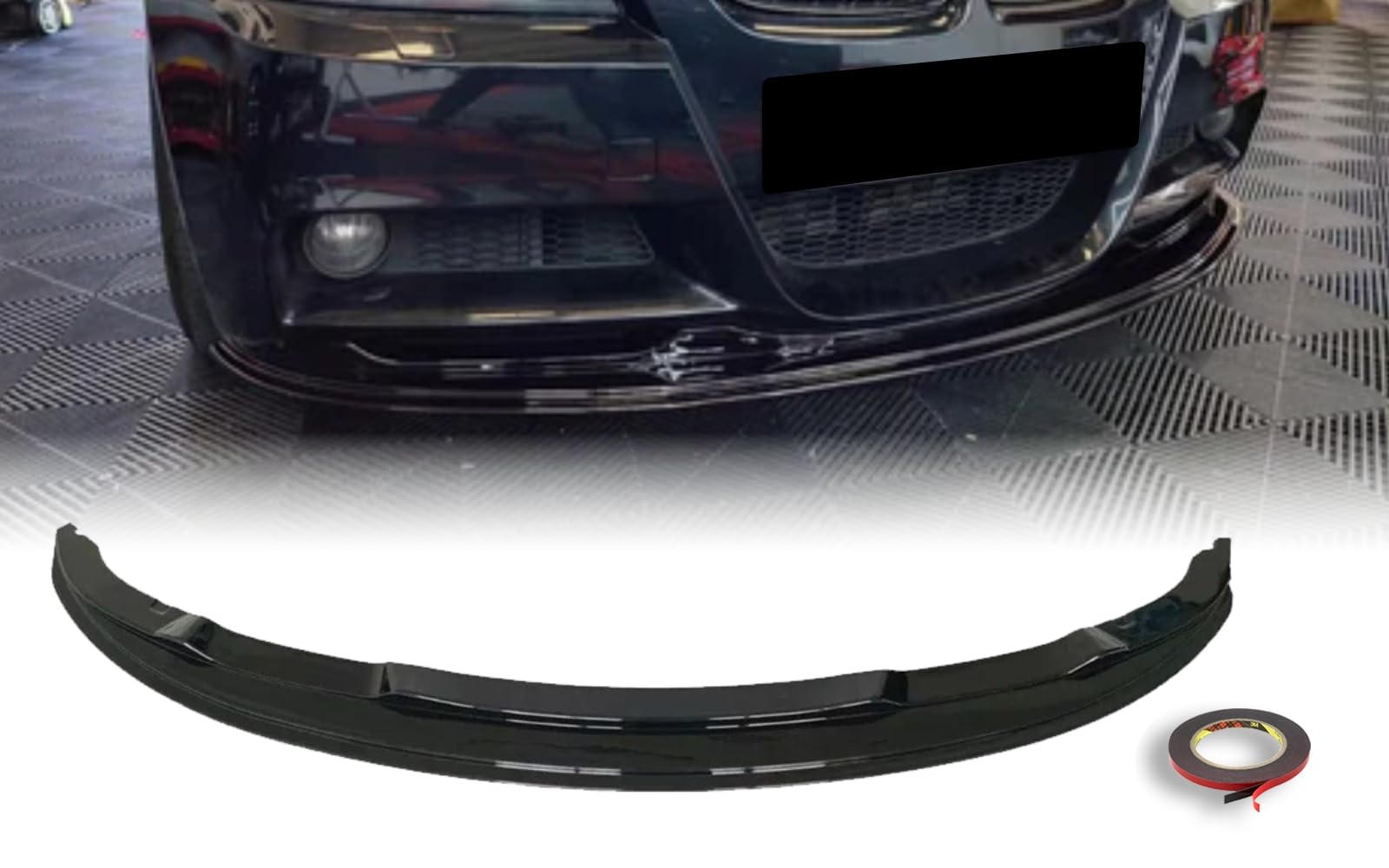 MpTuned BMW E90 E91 Pre-LCI Frontstoßstangenspoiler glänzend schwarz Für 2004 2005 2006 2007 2008 2009 Limousine M Sport von MpTuned