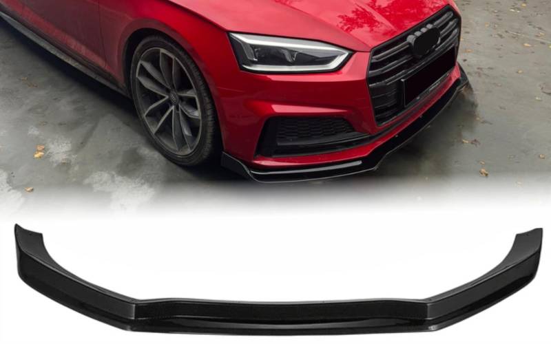 Mptuned A5 F5 Frontstoßstangenlippe Spoiler Splitter Kompatibel mit Audi A5 F5 Pre-Facelift 2016-2019 | Sportliches Design, Glänzende Oberfläche, Einfache Montage für Premium-Look von MpTuned