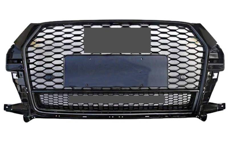 Mptuned Kühlergrill Frontgrill RSQ3-Stil Kompatibel mit Audi Q3 8U Vor-Facelift 2011-2014 | Wabengitter-Design, Glänzend Schwarz, Sportlicher Look von MpTuned