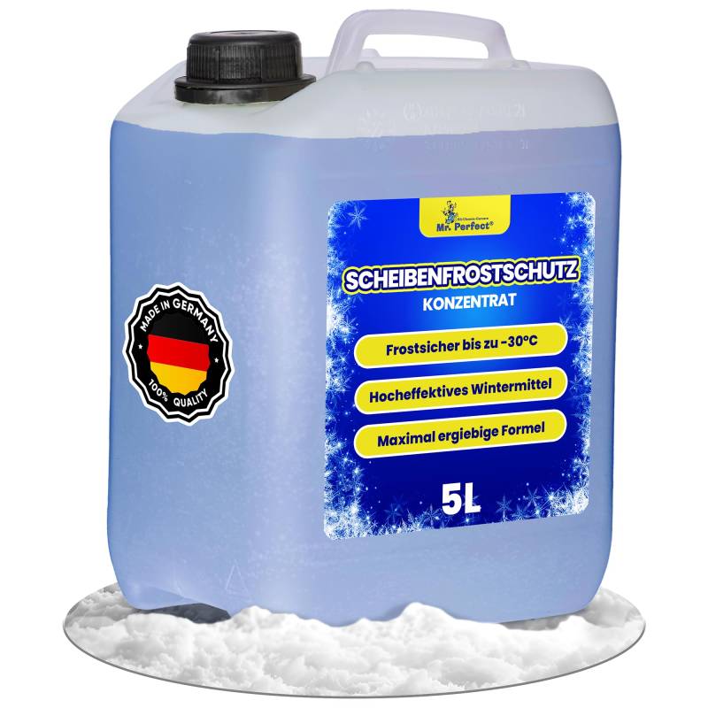 Mr. Perfect® 5L Scheibenfrostschutz anwendungsfertig - Frostschutzmittel für Auto Windschutzscheiben Frostschutz der Scheibenwaschanlage bis -30°C - schlierenfrei - Winter Scheibenwischwasser von Mr. Perfect