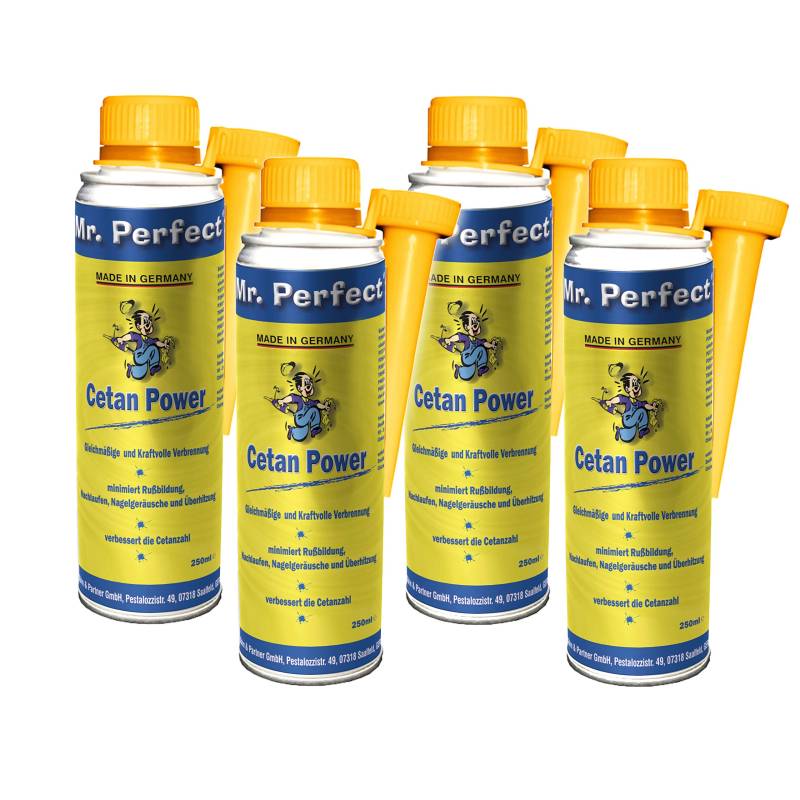 Mr. Perfect® Cetan Power Additiv, 4 x 250 ml - Kraftstoffzusatz Cetane Booster für Dieselmotoren von Mr. Perfect