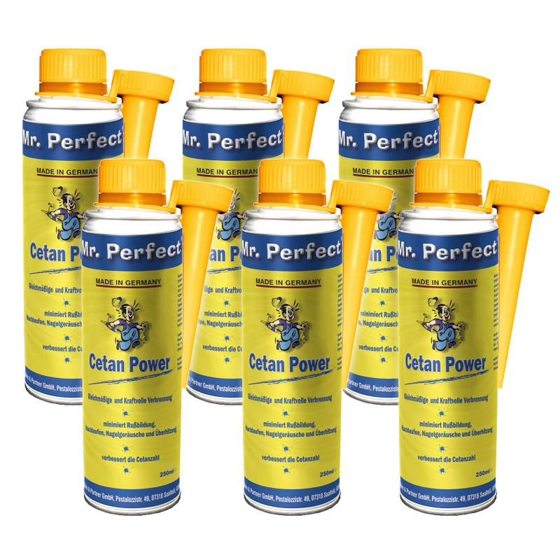 Mr. Perfect® Cetan Power Additiv, 6 x 250 ml - Kraftstoffzusatz Cetane Booster für Dieselmotoren von Mr. Perfect