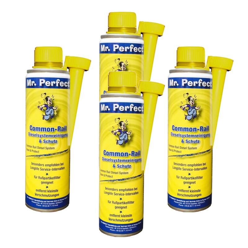 Mr. Perfect® Common Rail Diesel-Systemreiniger & Schutz Additiv für Dieselmotoren - 4 x 250ml von Mr. Perfect