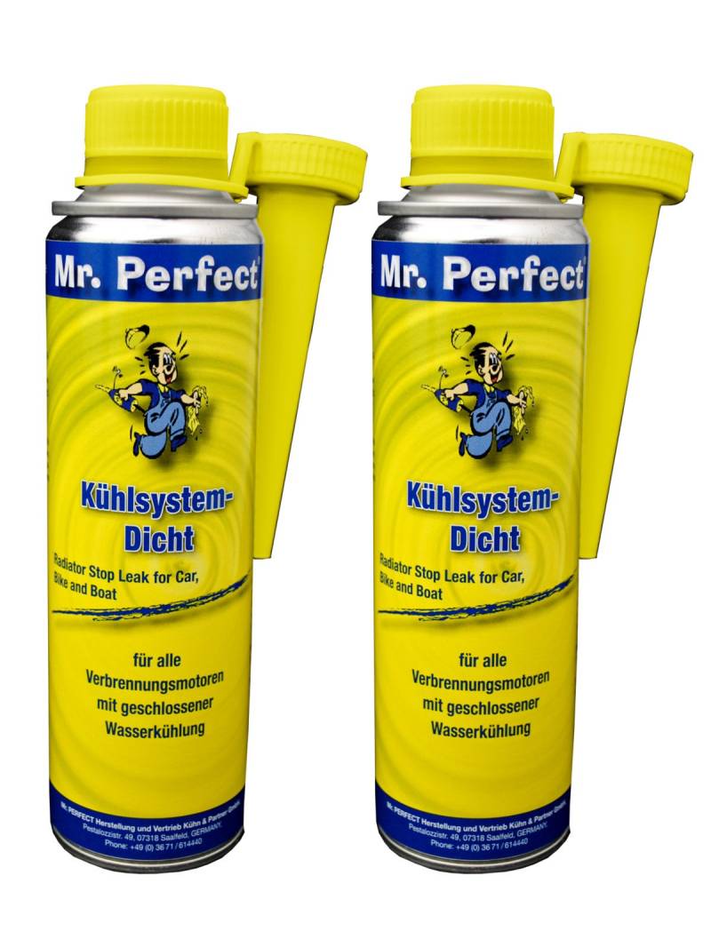 Mr. Perfect® Kühlsystemdicht, 2 x 250ml - Kfz Kühldichtmittel-Additiv für alle Verbrennungsmotoren mit Wasserkühlung geeignet von Mr. Perfect