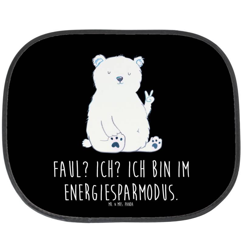 Mr. & Mrs. Panda Auto Sonnenschutz Eisbär Faul - Geschenk, Teddybär, Entspannen, Sonnenschutz Autoscheibe, Sonnenschutz Auto Seitenscheibe, Bürojob, von Mr. & Mrs. Panda