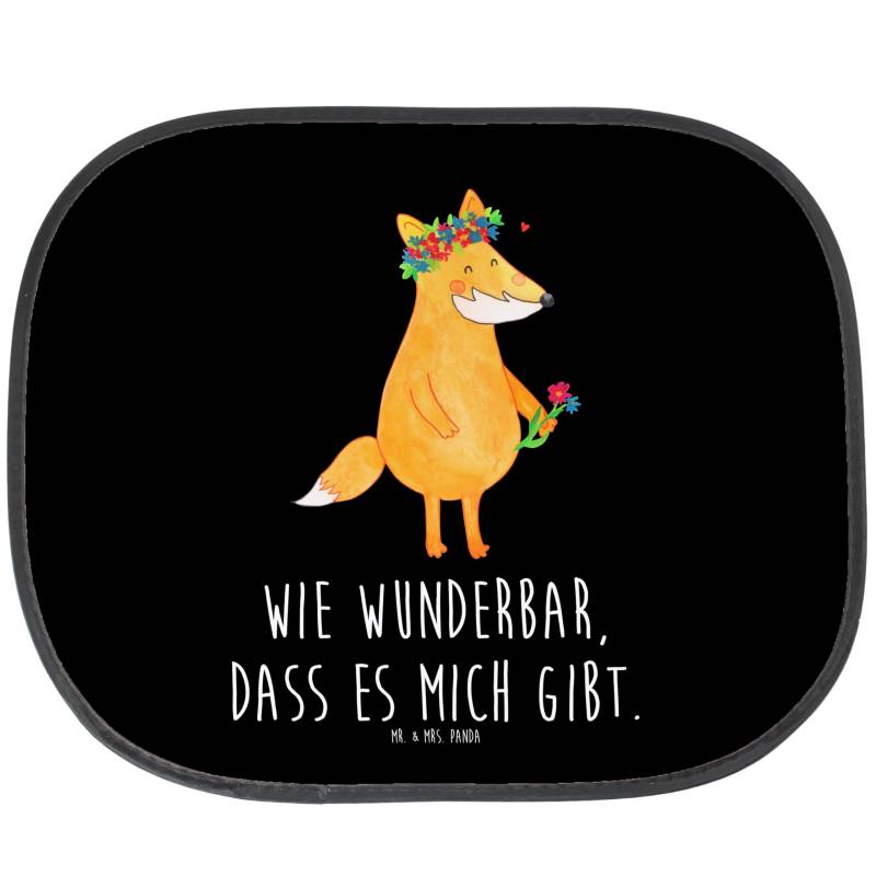 Mr. & Mrs. Panda Auto Sonnenschutz Fuchs Blumen - Geschenk, Sonnenblende, Motivation, Autoscheiben Sonnenschutz, ich, Blumenliebe, Sonnenschutz Baby, von Mr. & Mrs. Panda