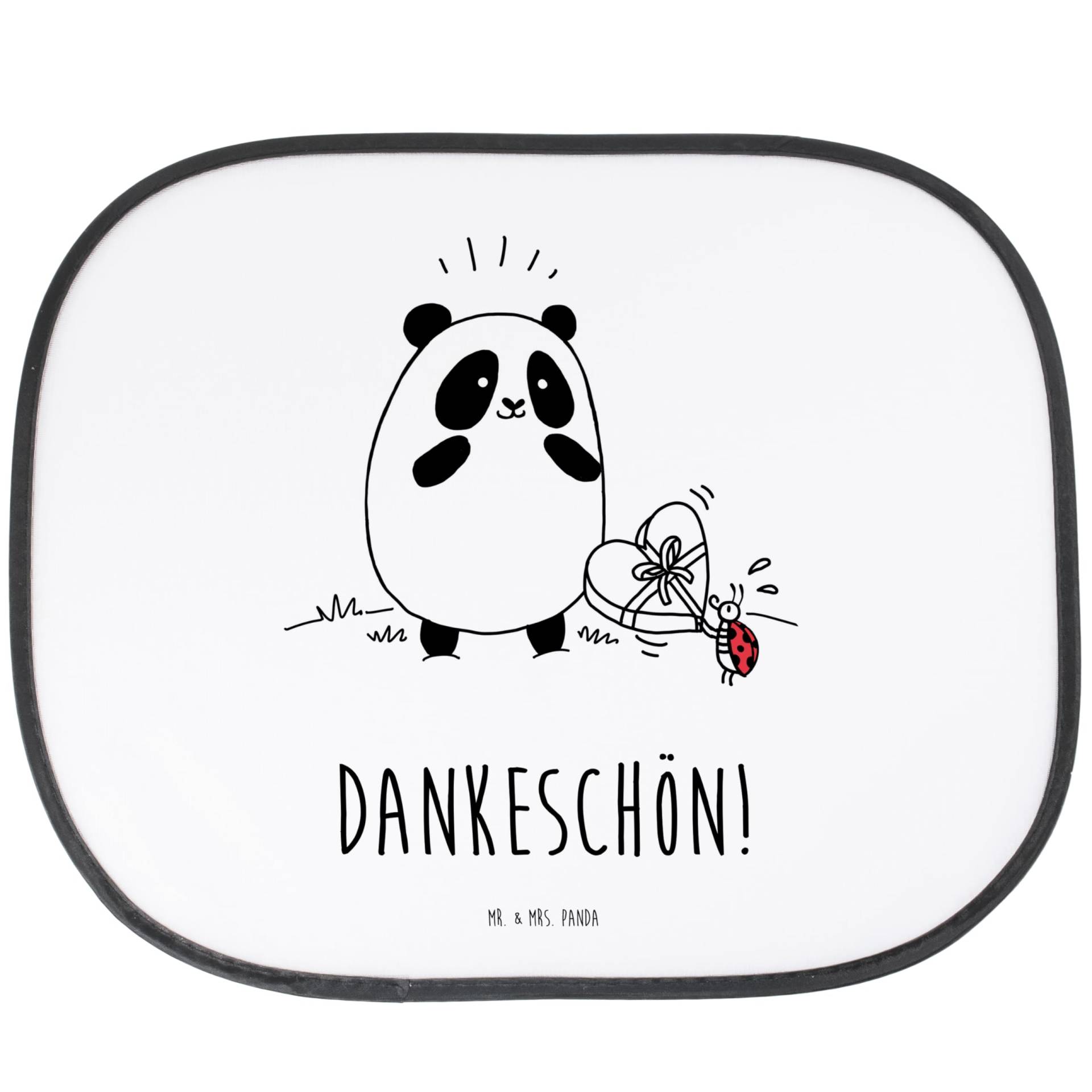 Mr. & Mrs. Panda Auto Sonnenschutz Panda Dankeschön - Geschenk, Sonnenschutz fürs Auto, Sonnenschutz Kinder, Sonnenschutz Auto, Sonnenschutz für von Mr. & Mrs. Panda