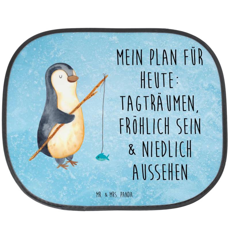 Mr. & Mrs. Panda Auto Sonnenschutz Pinguin Angler - Geschenk, Motivation, Sonne Auto, Sonnenschutz für Autoscheiben, Angel, Sonnenschutz Auto, Hobby, von Mr. & Mrs. Panda