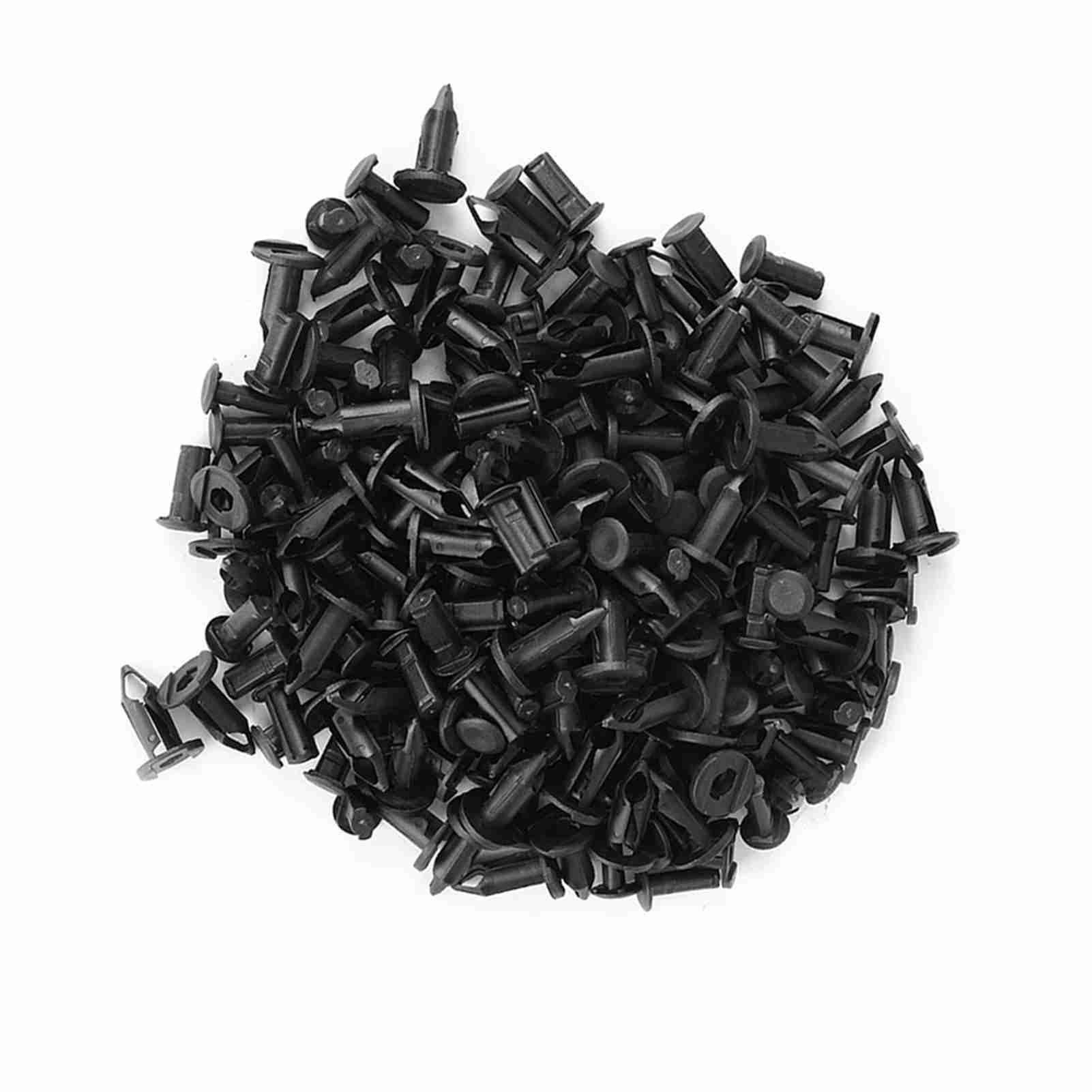 100 Stück Schwarze Auto-Stoßstangennieten Kunststoff-Druckclips Befestigungselemente Befestigungsnieten Türverkleidungsclip Push Pin Trim Bumper Retainer von Mrisata