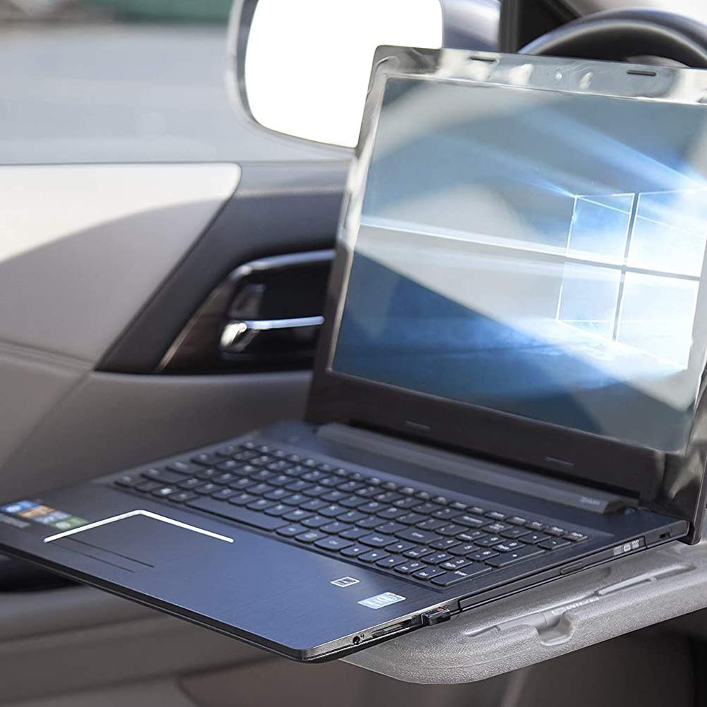 Auto-Lenkrad-Schreibtisch für Laptop, Mehrzweck-Reise-Autozubehör, Autositz-Ständer, Tabletts Zum Essen, Lenkrad Unter der Tischkonsole, 2-in-1-Auto-Lenkrad-Schreibtisch (Grau) von Mrisata