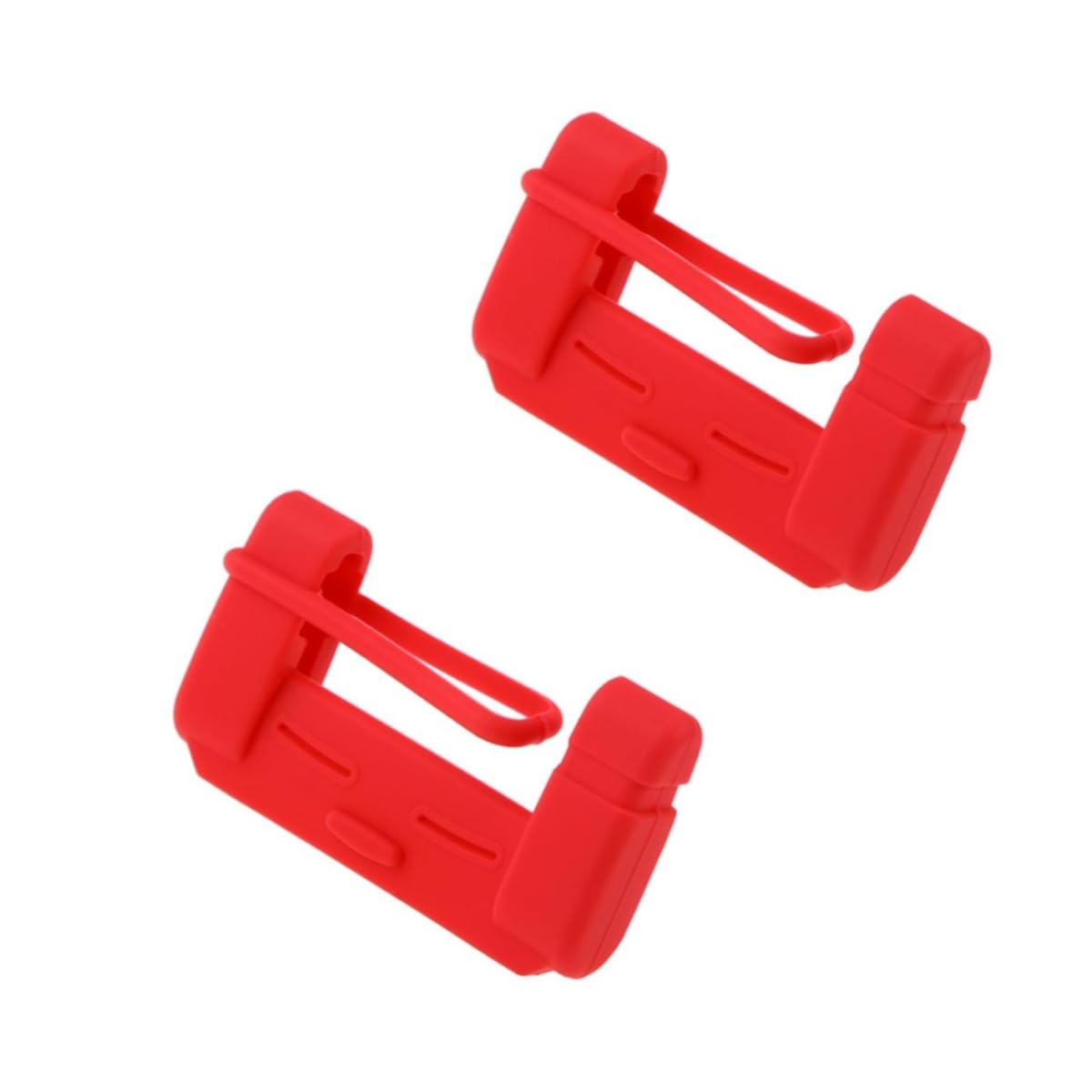 Msagkah 2PCS Silikonhülle für Auto-Sicherheitsgurtschnalle, 2PCS Schutzhülle für Auto-Sicherheitsclip (Rot) von Msagkah