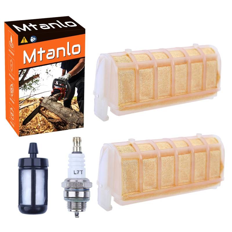 Mtanlo Luftfilter für Stihl 021 023 025 MS210 MS230 MS250 MS180 1123 120 1613 mit L7T/BPMR7A Zündkerze Benzinfilter Teile für Kettensäge von Mtanlo