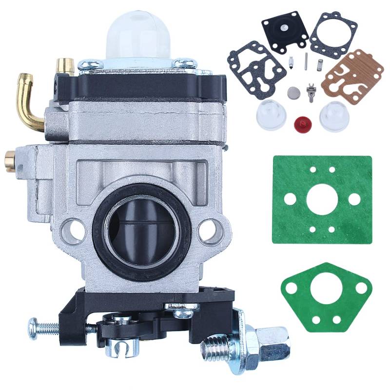 Mtanlo Vergaser für chinesische Rasentrimmer CG430 CG520 BC430 BC520 43CC 52CC Motorsense Ersatz CG430 Vergaser Kit mit 40-5 Vergaserdichtung von Mtanlo