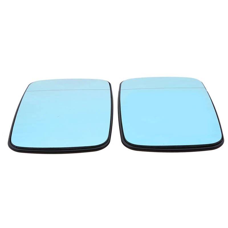 Außenspiegel Für E46 E39 1997-2006 Mit Heizung Auto Rückspiegel Vordertür Seite Spiegel Glas Blau Objektiv Außenspiegel Spiegelglas(1 Pair) von Mtuqvma