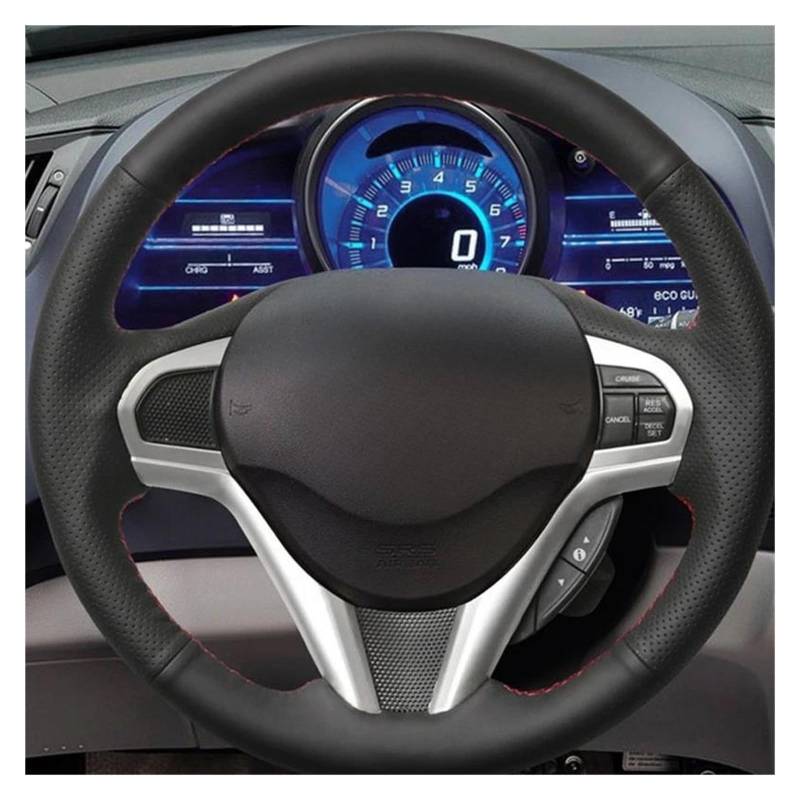 Auto Lenkradbezug Für CR-Z Für CRZ 2011 2012 2013 2014 2015 2016 Faser Leder Auto Lenkrad Abdeckung Auto Innen Lenkrad Bezug(Light Blue Thread) von Mtuqvma