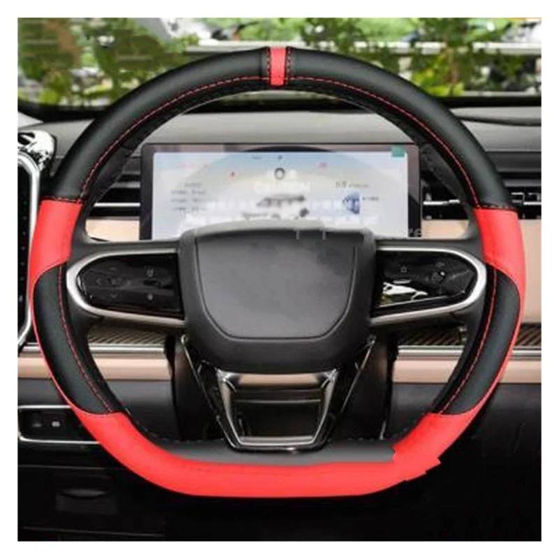 Auto Lenkradbezug Für Chery Jaecoo J7 PU Auto Lenkrad Abdeckung Atmungsaktive Anti Slip PU Leder Auto Dekoration Salon Innen Zubehör Lenkrad Bezug(F) von Mtuqvma