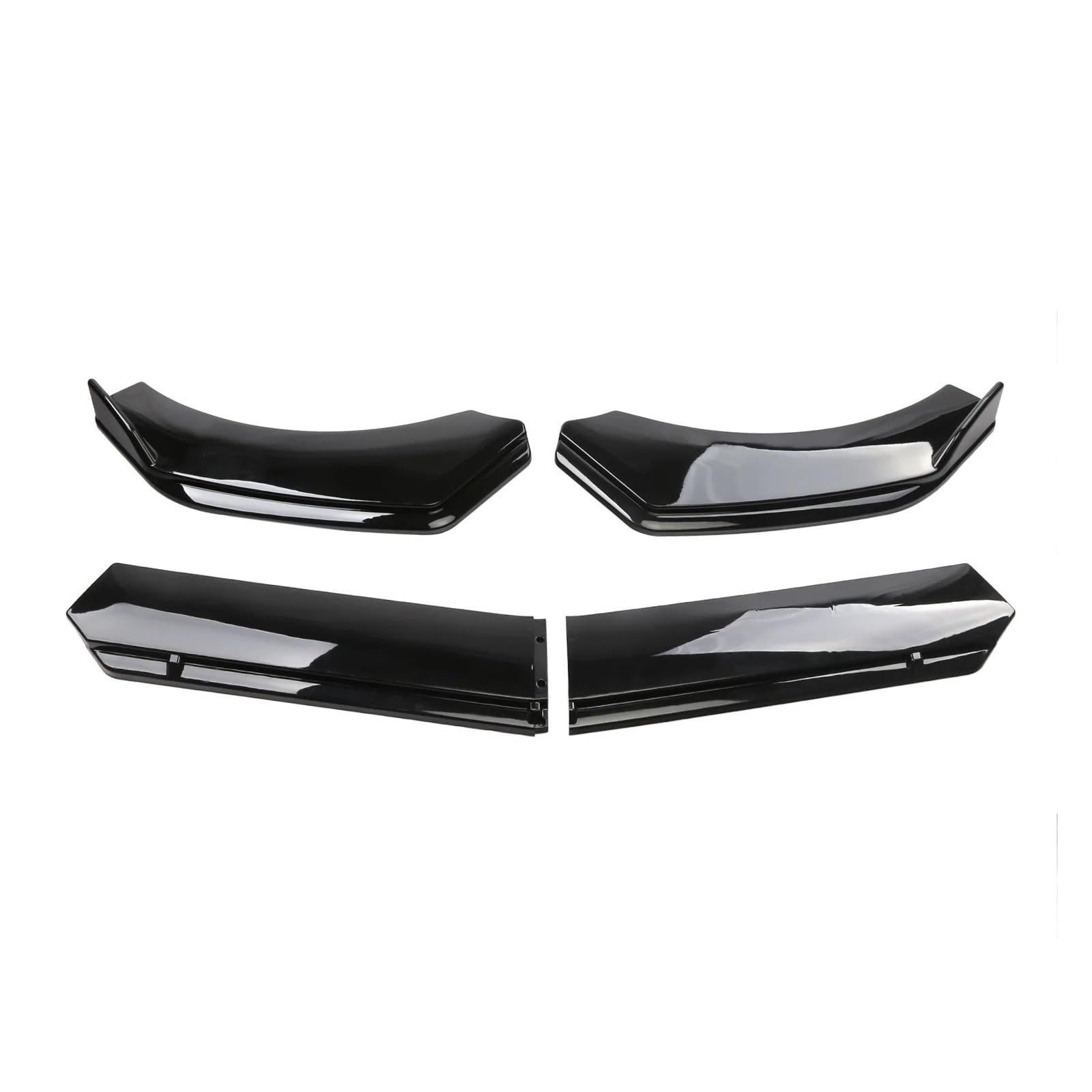 Auto Seitenschweller Für F150 Für F 150 Auto Vorderen Stoßfänger Kinn Lip Spoiler Body Kits Splitter Rock Diffusor Schutz Abdeckungen Auto Seitenschürze(Gloss Black) von Mtuqvma