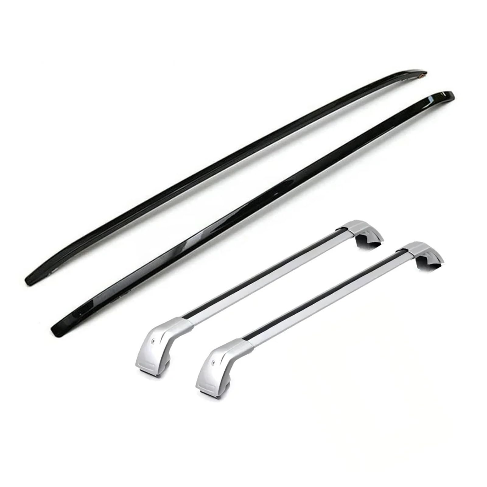 Dachträger Für Range Für Rover Für Evoque 2012-2019 4PCS Dachträgerschienen + Querstangen Frachtgepäckträger Dachreling Dachträger(Silver Crossbar) von Mtuqvma