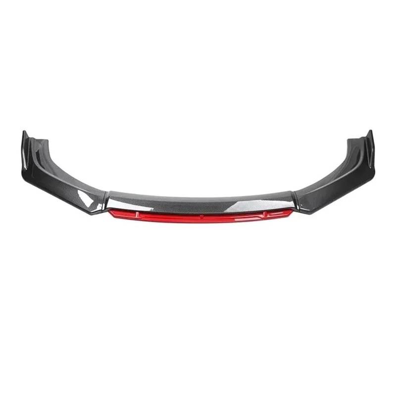 Front Spoiler Lippe Für A4 Für S4 Für A6 Für S6 Für Wagon Für Awant Für B6 Für B7 Für B8 Universal Front Lip Kinn Bumper Spoiler Diffusor Auto Frontlippe Spoiler(Carbon Red) von Mtuqvma