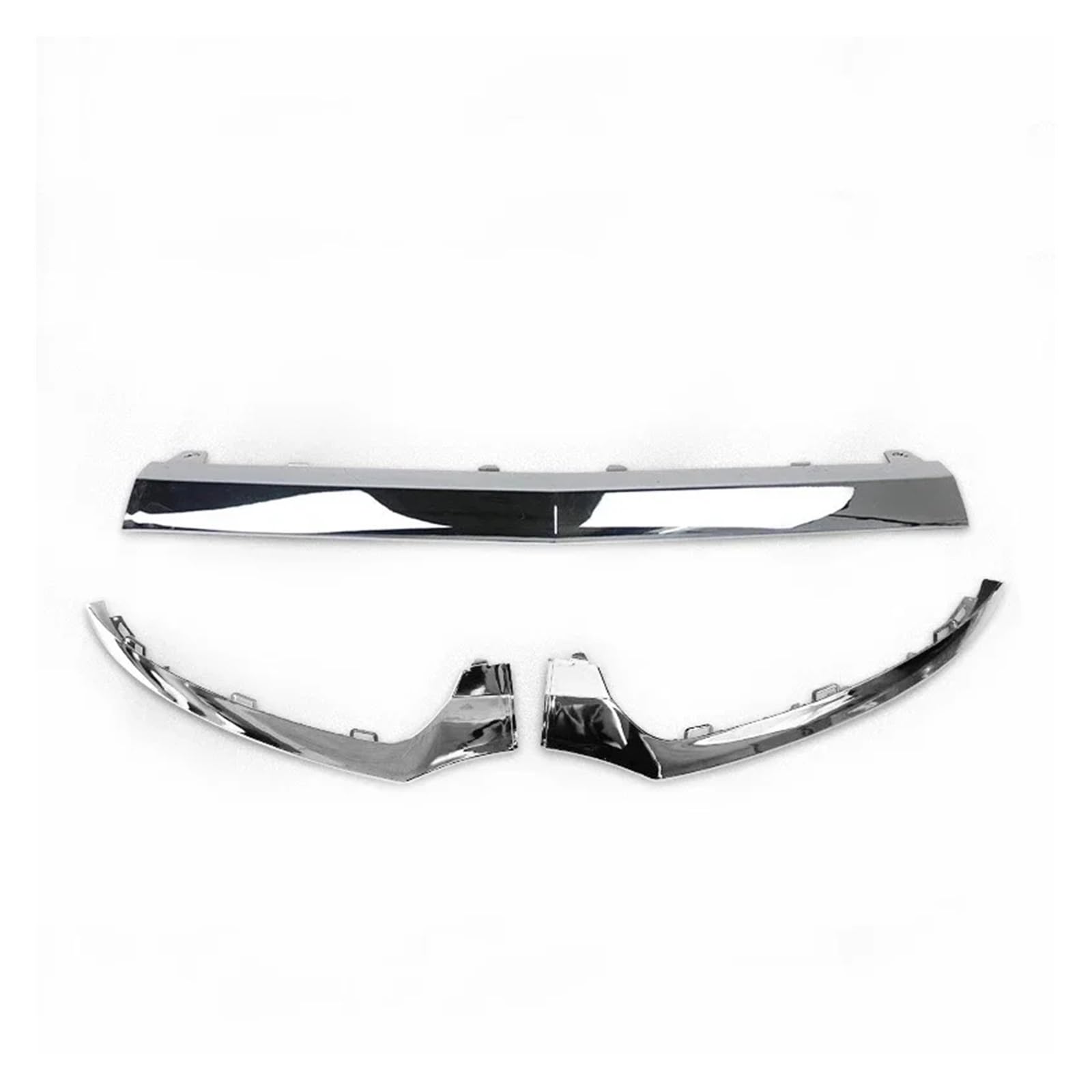 Front Spoiler Lippe Für Benz Für Klasse C Für W205 2014-2018 Auto Vorderen Stoßfänger Unteren Lip Trim Molding Chrom Körper Kit Zubehör Auto Frontlippe Spoiler(Chrome A Set) von Mtuqvma