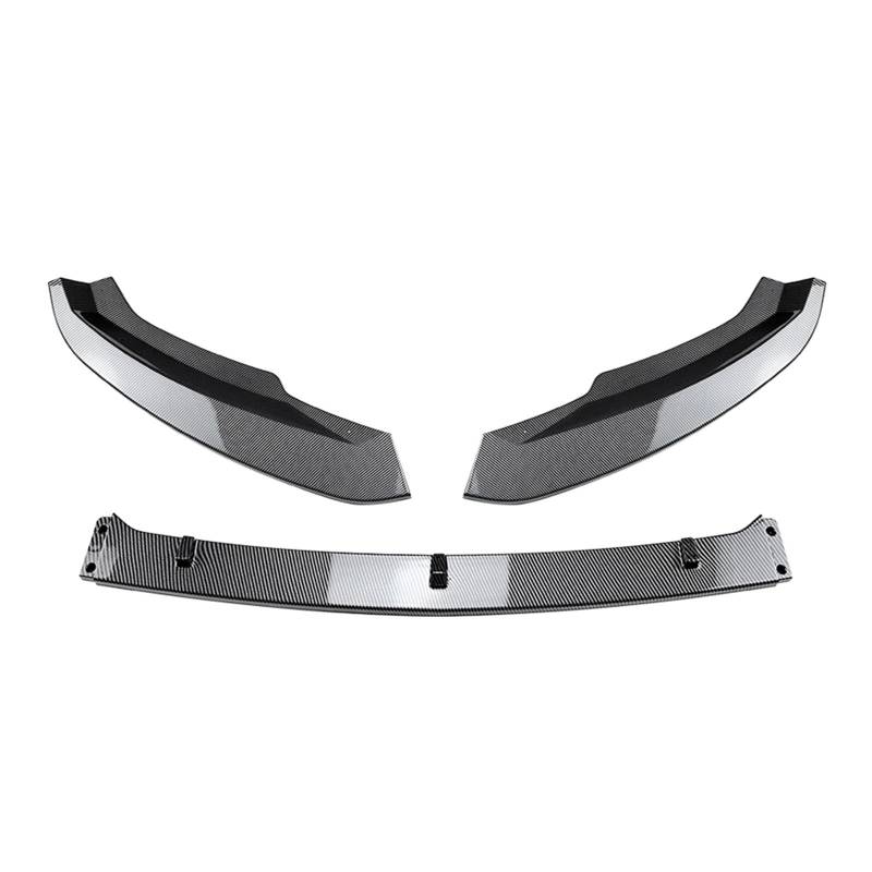 Front Spoiler Lippe Für VW Für Skoda Für Superb Für B8 2016-2019 3X Auto Vorderen Stoßfänger Lip Spoiler Untere Klinge Körper Kit Auto Frontlippe Spoiler(Carbon Fiber Look) von Mtuqvma