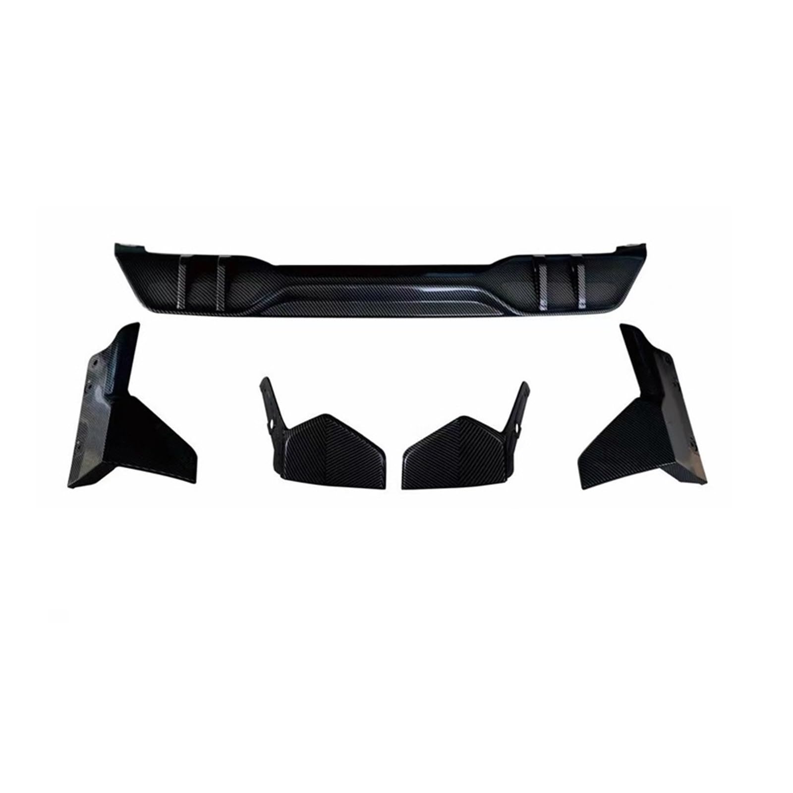 Front Spoiler Lippe Für X5 Für G05 Für M-Tech Für M-Sport 2019-2022 Vorne Und Hinten Lip Diffusor Spoiler Auto Frontlippe Spoiler(Carbon Fiber Look) von Mtuqvma