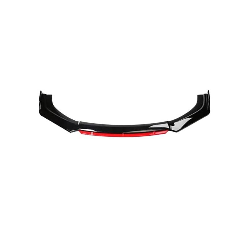 Frontstoßstange Lip Für A3 Für A4 Für A6 Für Q3 S3 S4 S6 B6 B7 B8 B8.5 Limousine Frontschürze Lippe Kinn Spoiler Splitter Diffusor Bodykit Universal Frontstoßstange Spoiler(Black Red) von Mtuqvma