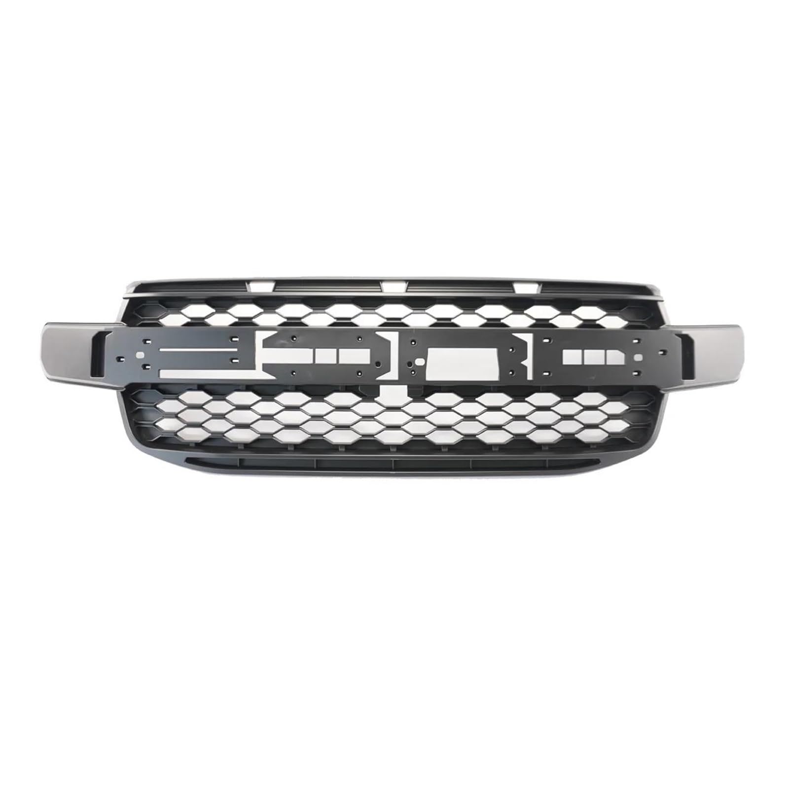 Frontstoßstange Lip Für Ford Für Ranger T9 2023-2024 Für Raptor Style Frontstoßstangengitter Grille Autozubehör Mit Lichtkamerahalterung Acc Body Kit Frontstoßstange Spoiler(White Light) von Mtuqvma