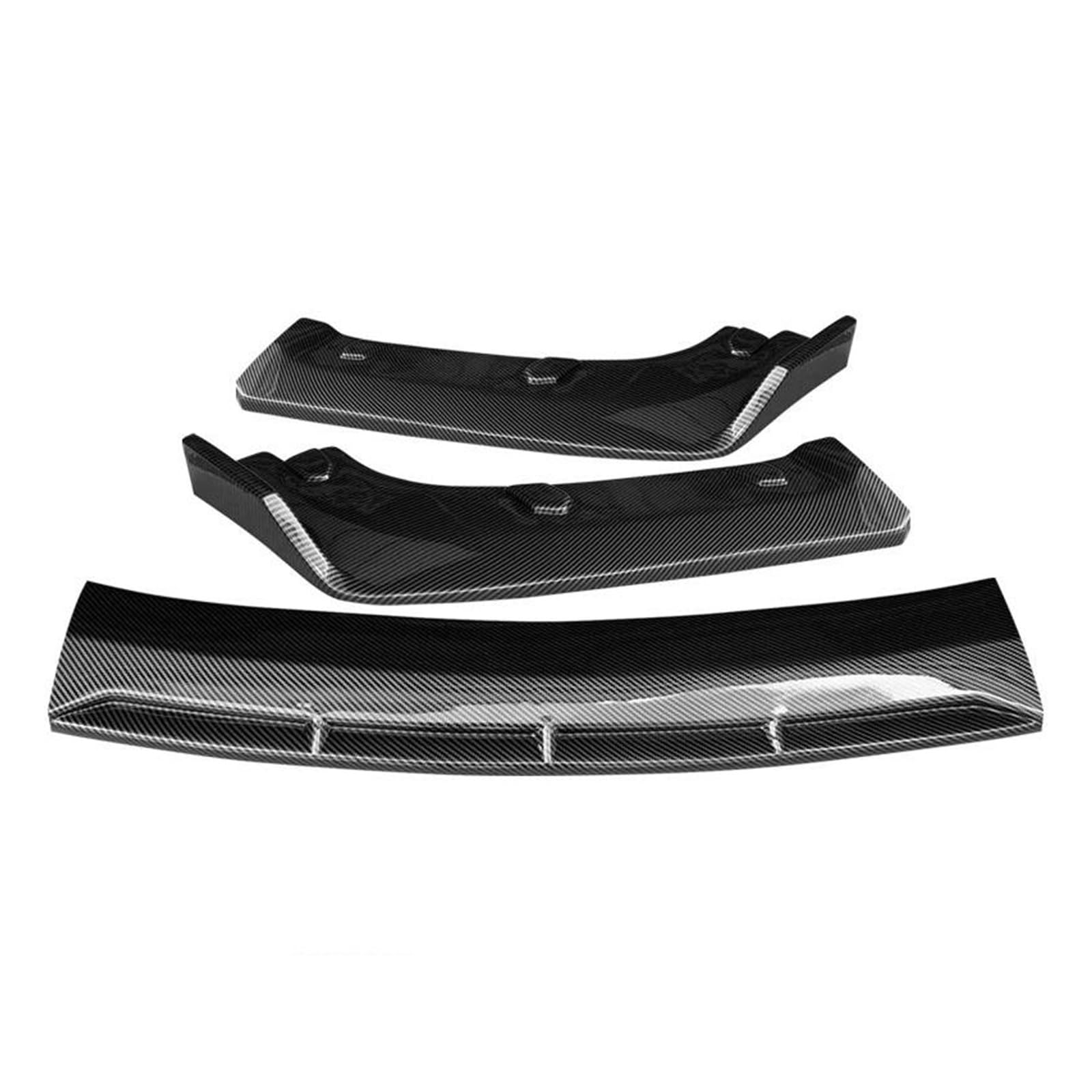 Frontstoßstange Lip Für Jaguar Für XF 2008-2014 ABS Glanz Schwarz Kopf Stoßstange Kinn Schaufel Schutz Auto Styling Carbon Front Lip Spoiler Schürze Frontstoßstange Spoiler(Carbon Fiber Look) von Mtuqvma